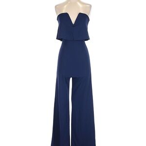 Lulus Navy Strapless Jumpsuit